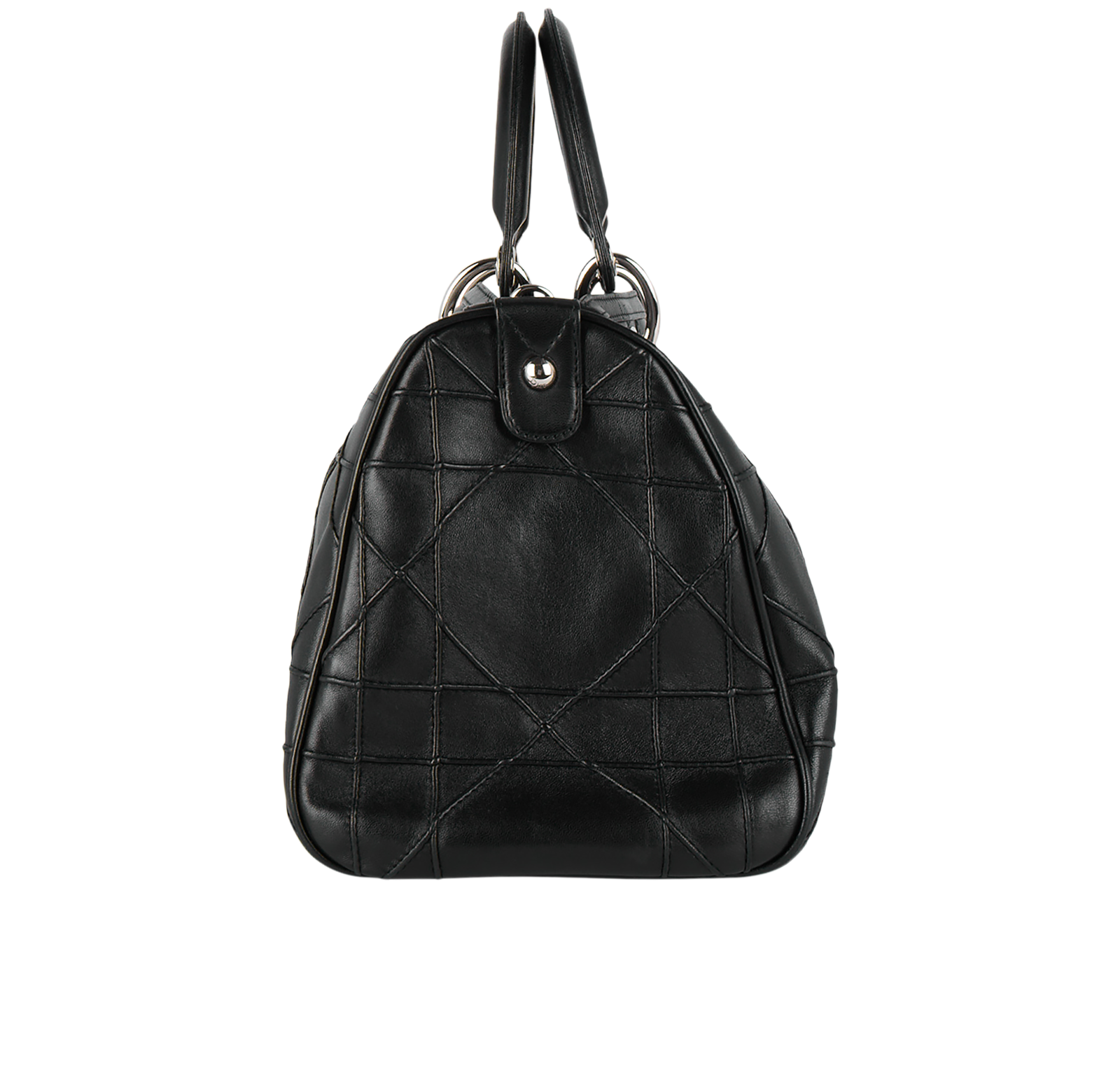 Granville Polochon, &pound;695, Handbags, Black, Leather, Side view
